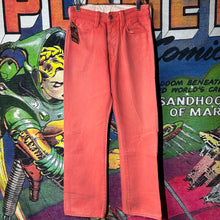 Load image into Gallery viewer, Evisu Back Pocket Logo Pink Jacquard Pants Size 28”
