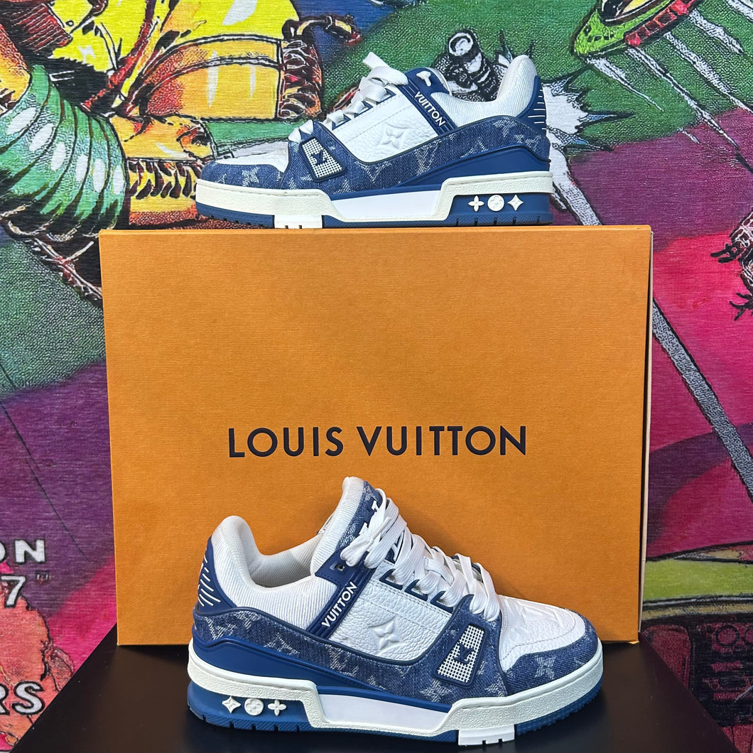 Louis Vuitton Trainer Sneaker Denim Size 5 / 5.5