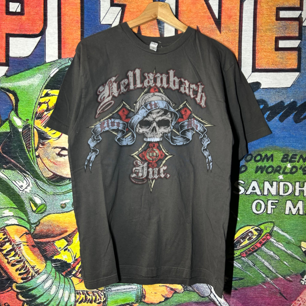 Y2K Hellanback Skull Cross Tee Size Large