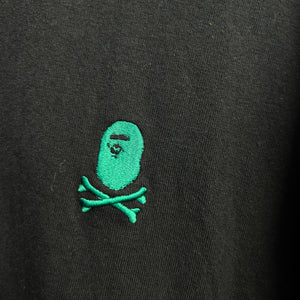 Bape Pirate Head Embroidered Tee Size Large