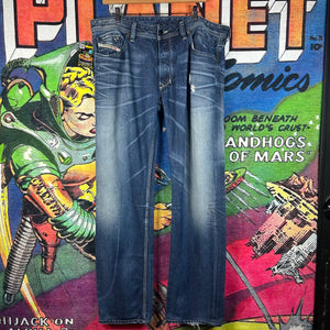 Diesel Faded Straight Leg Jeans Size 38”