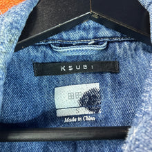 Load image into Gallery viewer, Ksubi Oh G Bleached Cross Denim Jacket Size Small
