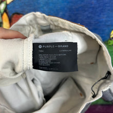 Load image into Gallery viewer, Purple Brand Distressed Grey Skinny Jeans Size 34”
