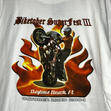 Load image into Gallery viewer, Vintage Y2K 2004 Biketober Superfest III Tee Size XL
