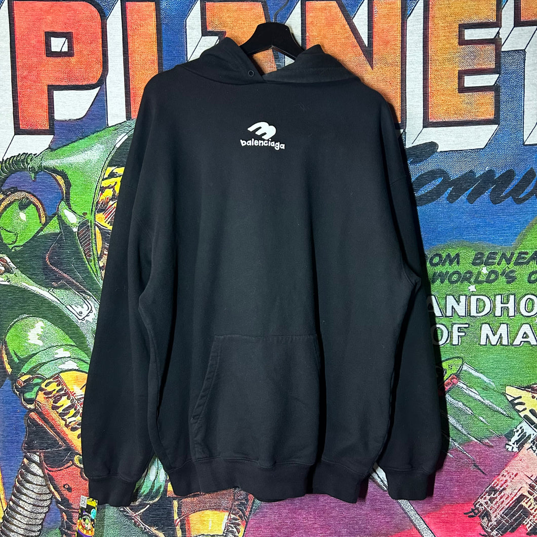 Balenciaga AW22 3B Logo Hoodie Size Medium