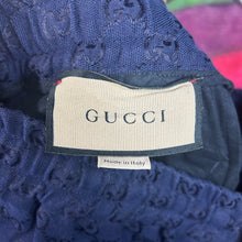 Load image into Gallery viewer, Gucci Monogram Canvas Track Pants Navy Size 54 / 36”

