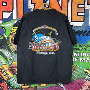 Y2K Harley Davidson American Flag Eagle Tee Size XL