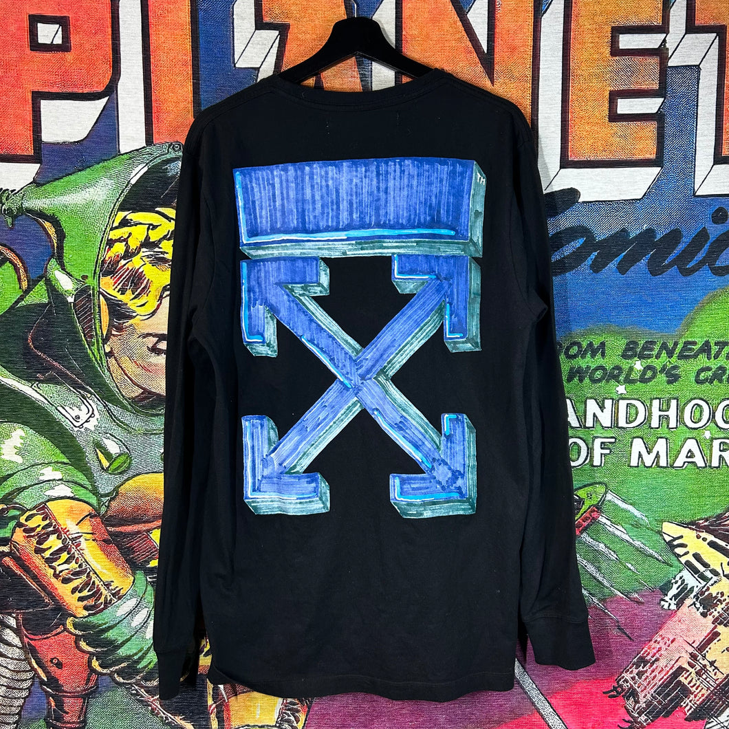 Off-White Marker Long Sleeve Tee Size Large