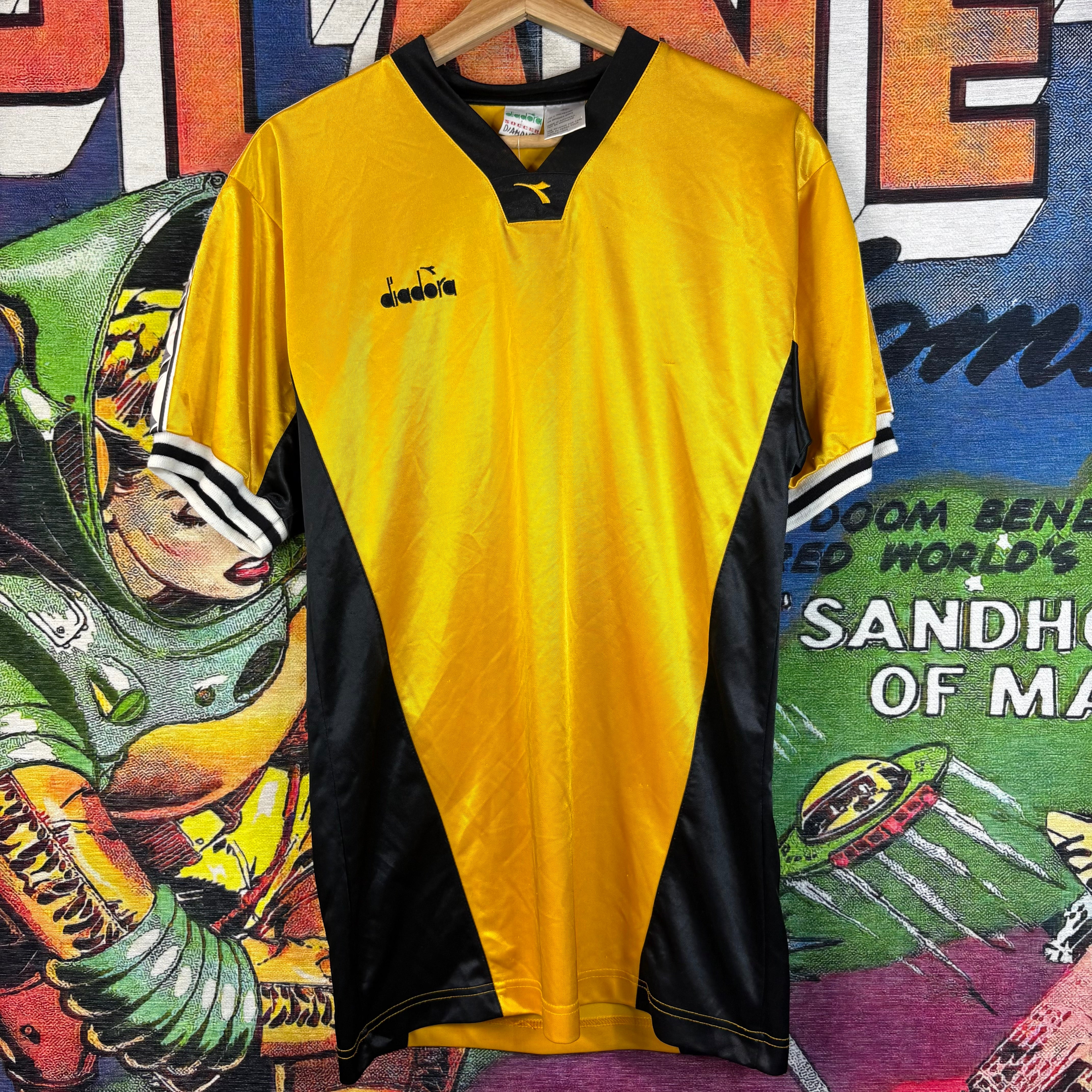 DIADORA 半袖シャツ グレー/ブラック/イエロー 06 Diadora Yellow and Black Jersey Size Small – Area52houston