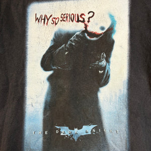 Y2K Batman The Dark Knight Joker " Why So Serious?" Tee Size Small