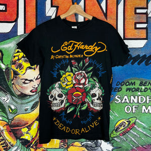 Ed Hardy ‘Dead Or Alive’ Graphic Tee Size Women’s S