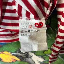 Load image into Gallery viewer, COMME des GARÇONS PLAY Striped Long Sleeve Tee Size Small

