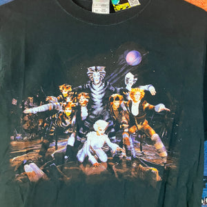 Vintage 90s Cats Tee Size S