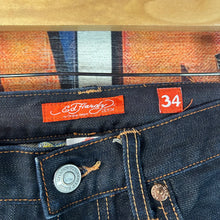 Load image into Gallery viewer, Y2K Ed Hardy Embroidered Tiger Dragon Jeans Size 34”
