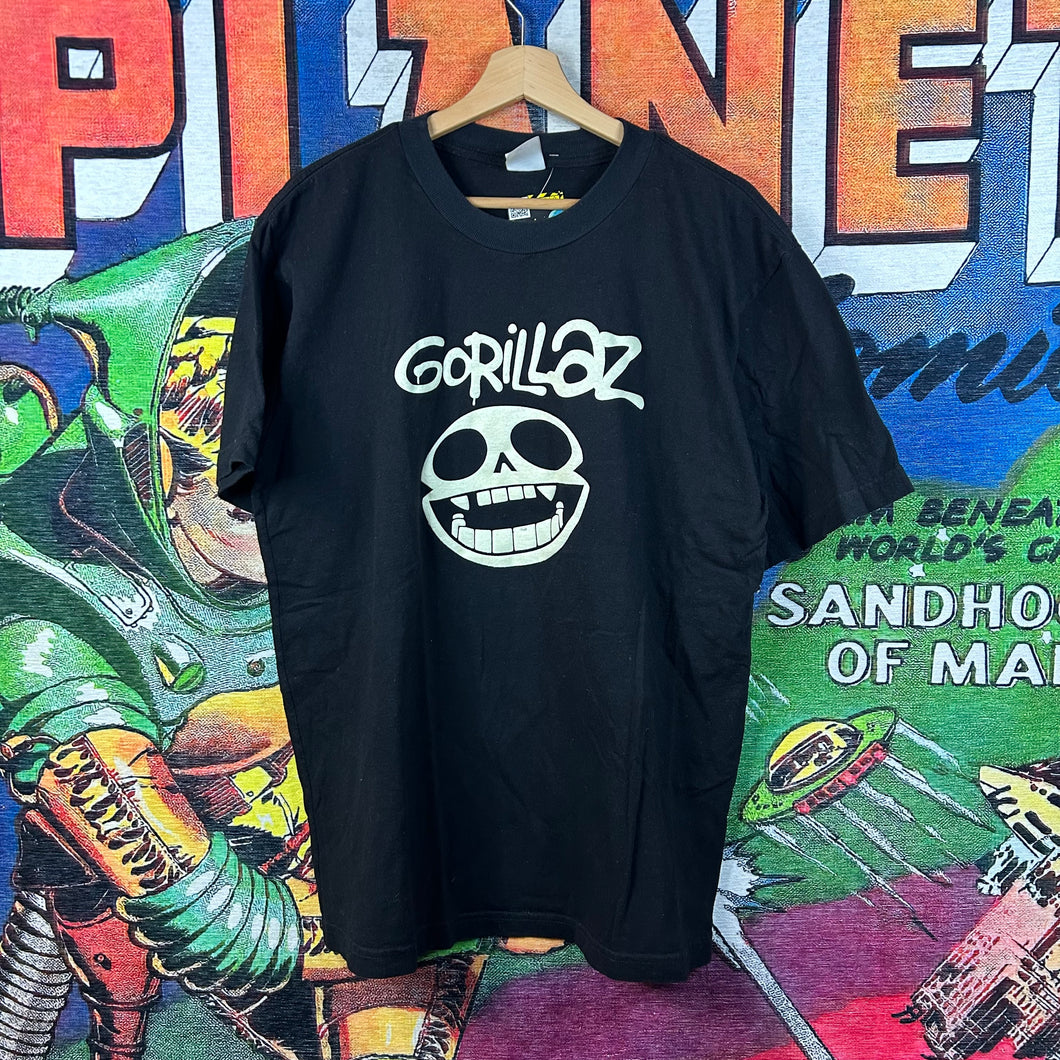 Y2K Gorillaz Glow In The Dark Puff Print Tee Size XL