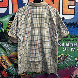 Vintage 90’s Burberrys Plaid Polo Shirt Size XL