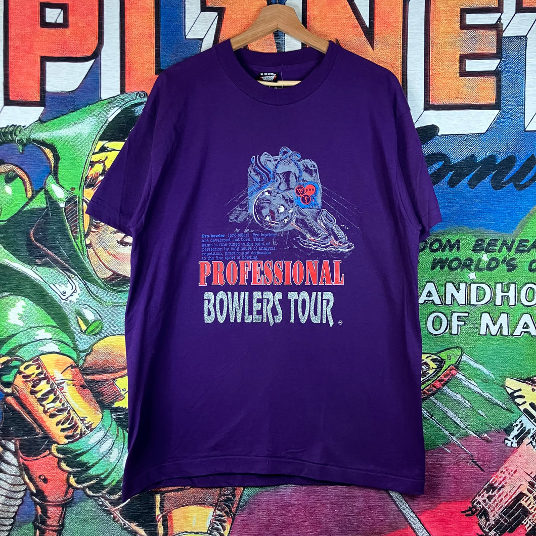 Vintage 80s 90s Professional Bowlers Tour Tee Size XL