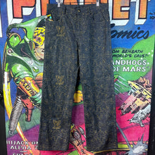 Load image into Gallery viewer, Louis Vuitton FW24 Arabesque Embroidered Denim Pants Ready-To-Wear 1AFX97 Size 34"
