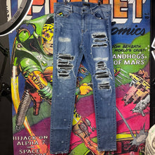 Load image into Gallery viewer, Amiri Ripped Blue Jeans Size 36”
