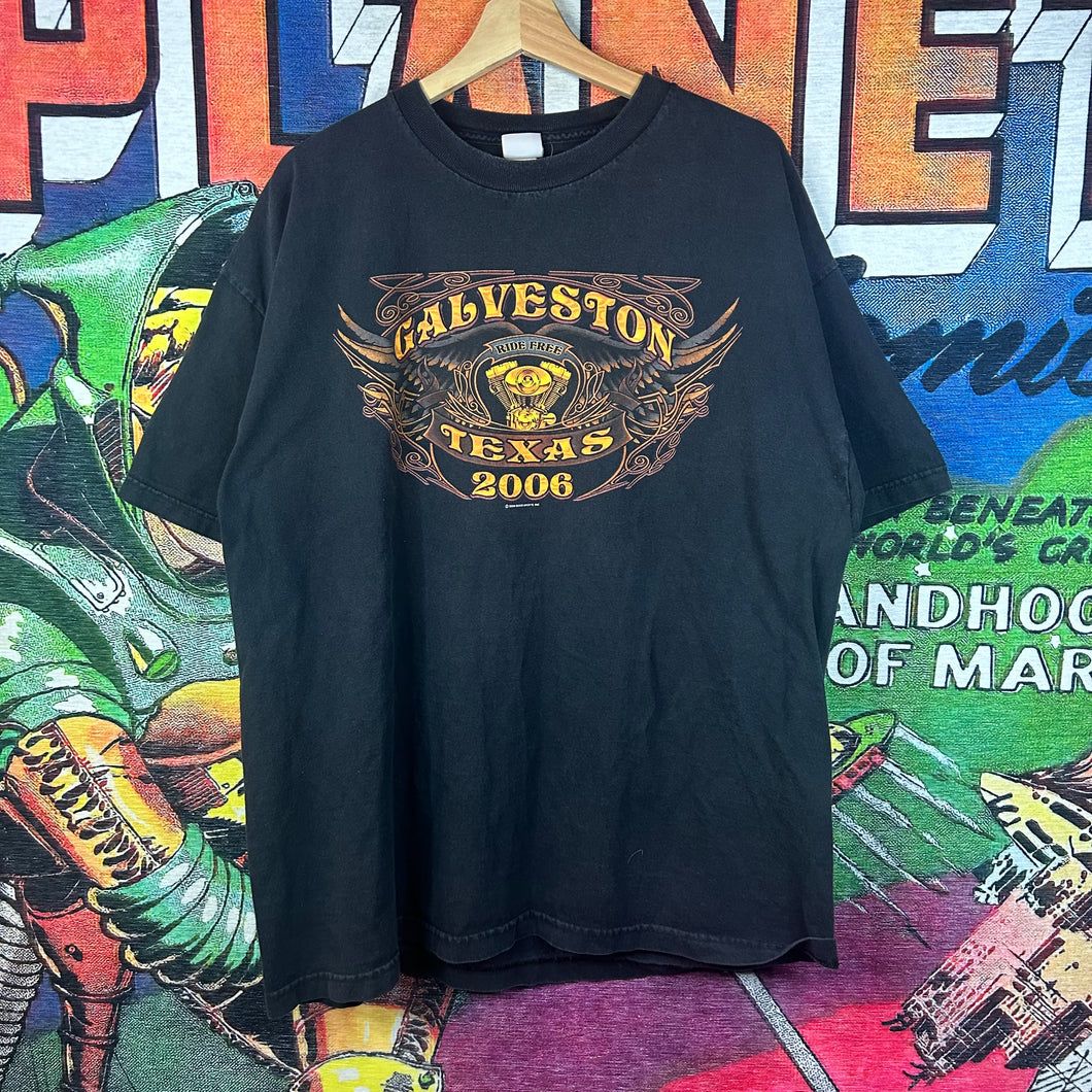Y2K Galveston Texas Biking Tee Size 2XL