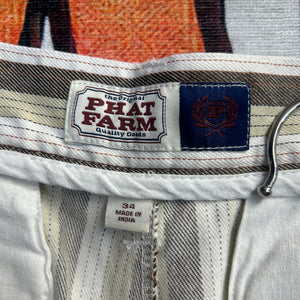Y2K Phat Farms Striped Shorts Size 33"