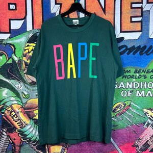 Y2K 2007 Bape Multi Color Tee Size Large