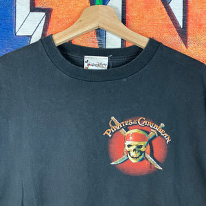 Vintage Y2K Pirates Of The Caribbean Movie Promo Graphic Tee Size L