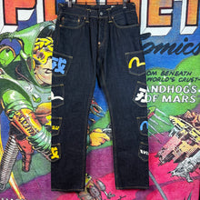 Load image into Gallery viewer, Evisu Logo-Print Multi-Pockets Regular-Fit Denim Jeans Size 30&quot;
