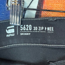 Load image into Gallery viewer, G-Star Black 3D Zip Knees Jeans Size 38&quot;
