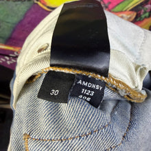 Load image into Gallery viewer, Amiri MA Quad Artpatch Skinny Jeans Size 30”
