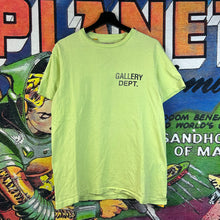 Load image into Gallery viewer, Gallery Dept. Neon Green Logo Tee Size Small
