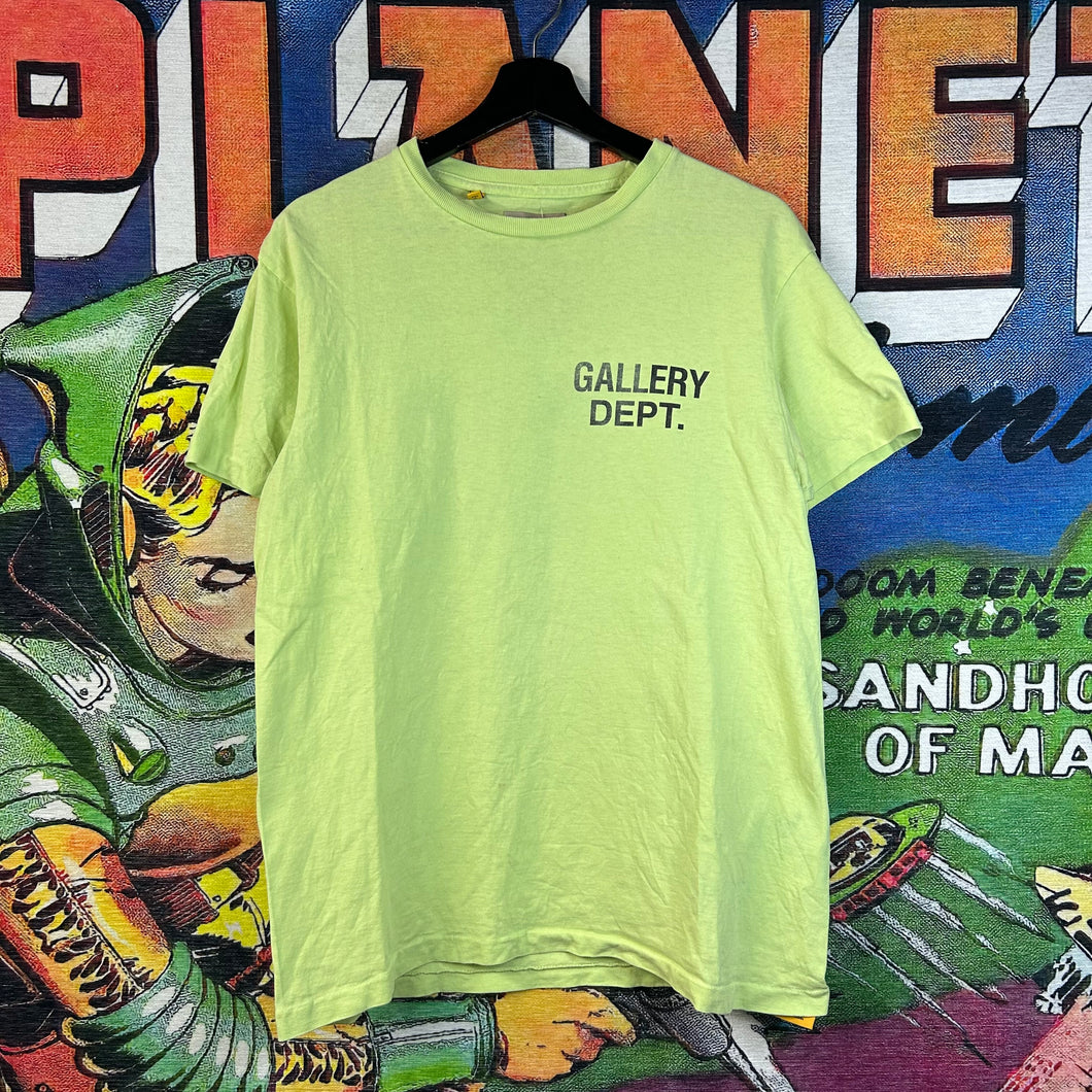 Gallery Dept. Neon Green Logo Tee Size Small