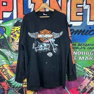 Y2K 2000 Harley Davidson Niagara Falls Long Sleeve Tee Size XL