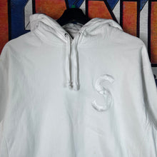 Load image into Gallery viewer, Supreme FW15 Tonal S Logo White Hoodie Size L
