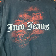 Load image into Gallery viewer, Vintage 90s Y2K JNCO Flaming Skull Tee Size L
