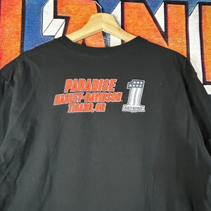 Harley Davidson ‘One Wicked Ride’ Flaming Clown Tee Size L