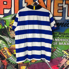 Load image into Gallery viewer, Polo Ralph Lauren White Blue Striped Polo Size 2XL
