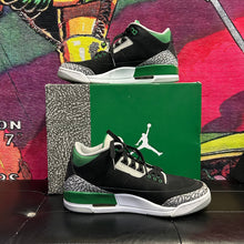 Load image into Gallery viewer, Air Jordan Pine Green Retro 3’s Size 10
