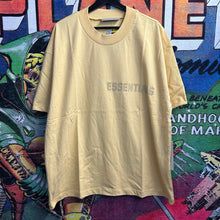 Load image into Gallery viewer, Brand New Essentials Fear Of God Rubberized Logo Light Tuscan Tee Size Large
