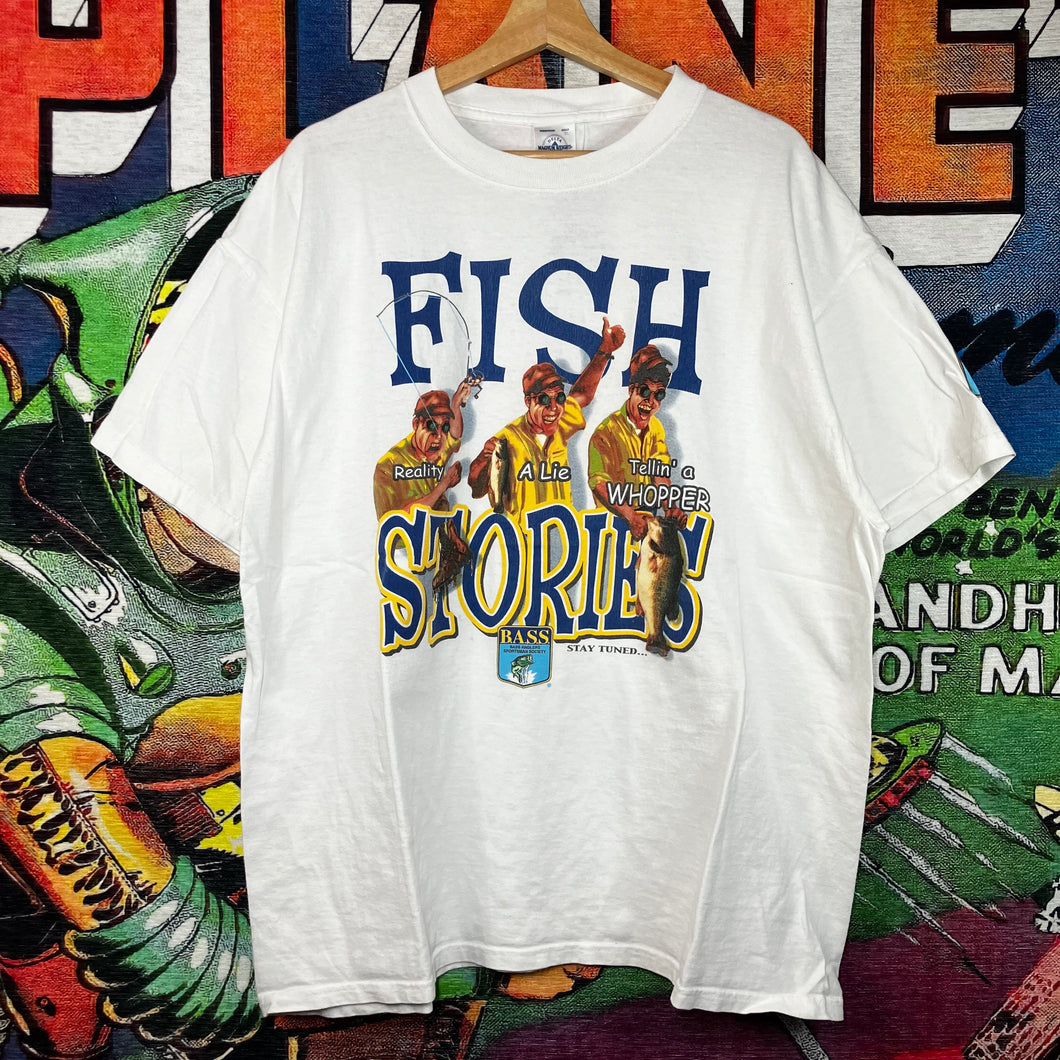 Y2K Fish Stories B.A.S.S Tee Size XL