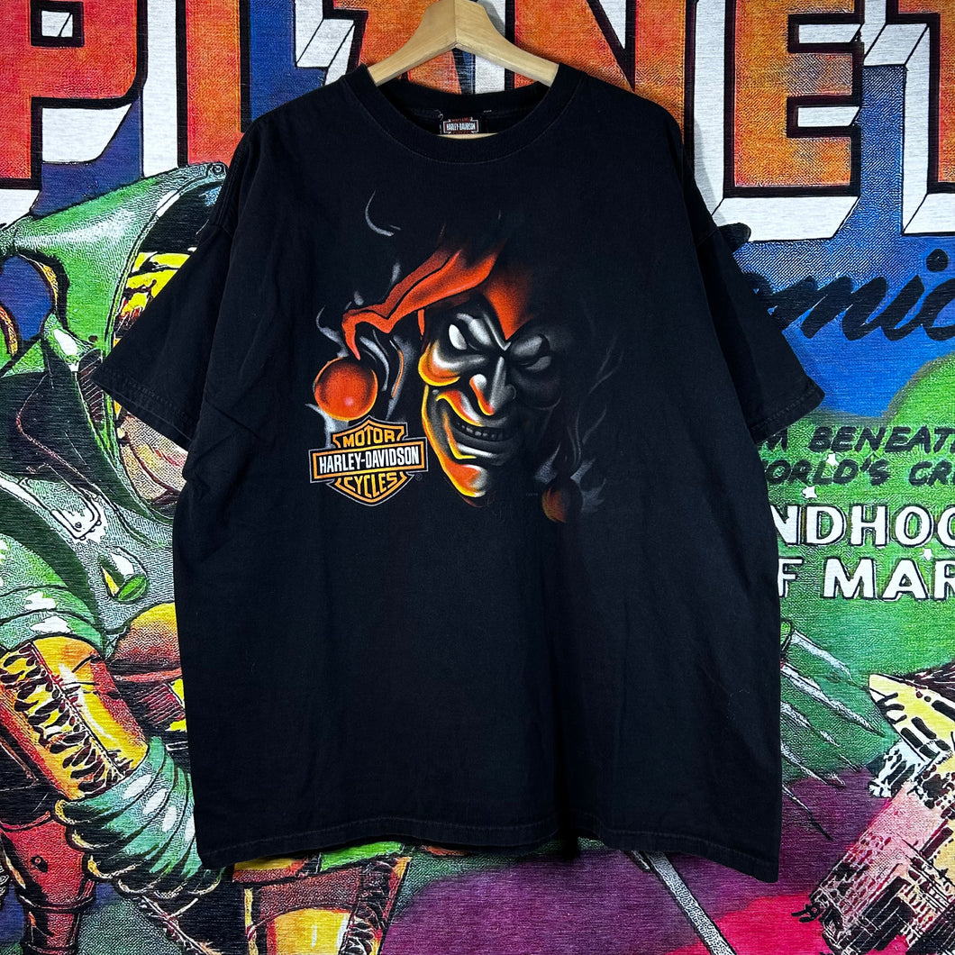 Harley Davidson Evil Jester Face Stubbs Houston, TX Tee Size 2XL