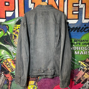 Y2K Marithe Francois Girbaud Grey Denim Jacket Size 3XL