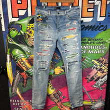 Load image into Gallery viewer, Amiri Rainbow Patch Thrash Jeans Size 38”
