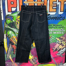 Load image into Gallery viewer, Supreme Paneled Striped Baggy Jeans Black Size 32”
