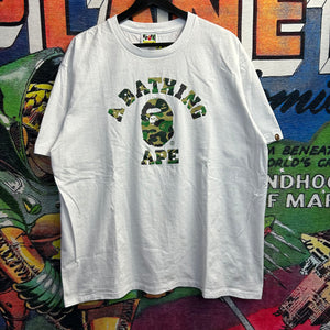 Brand New Bape College Style Green Camo Tee Size 2XL