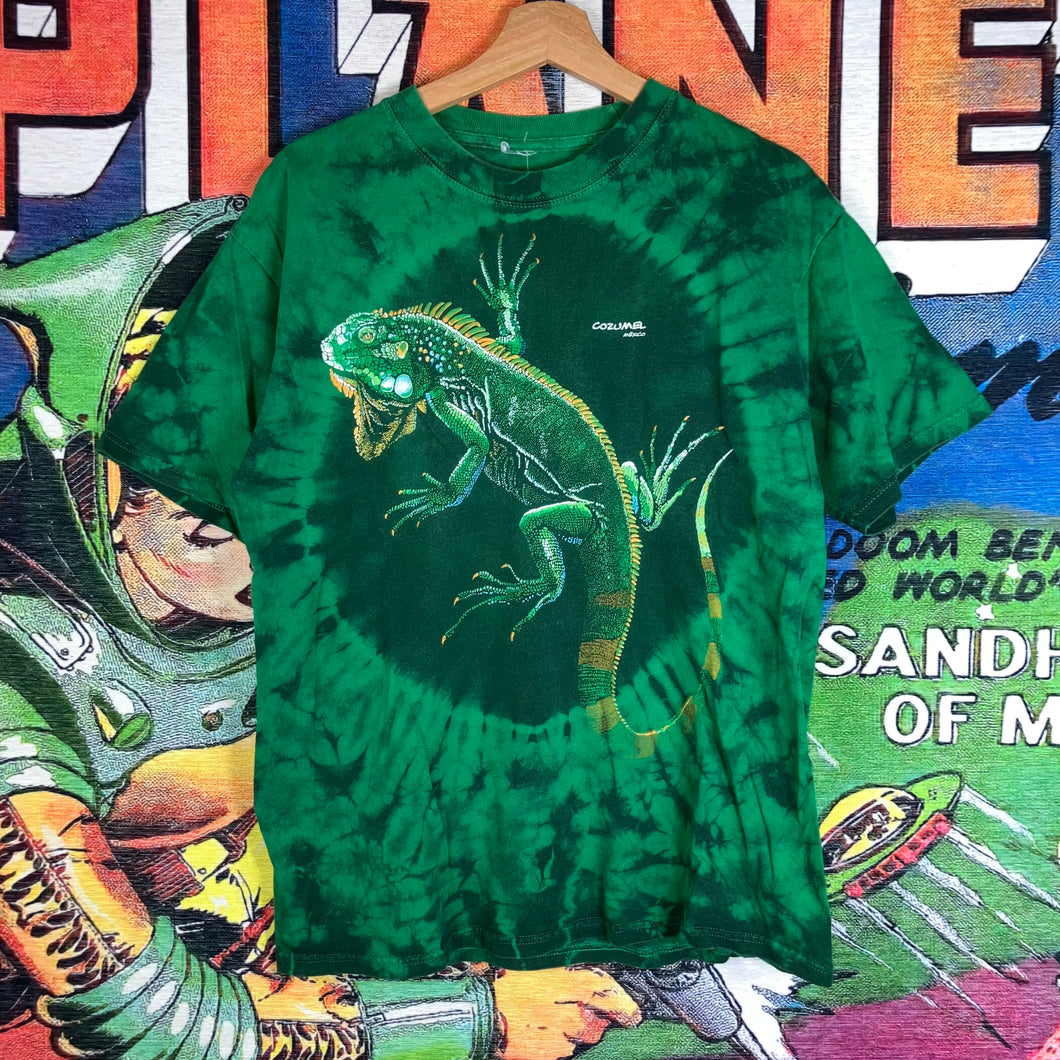 Y2K Cozumel Iguana Tie Dye Tee Size L