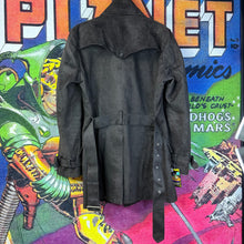Load image into Gallery viewer, Tornado Mart Black Trench Coat Size Large
