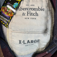 Load image into Gallery viewer, Abercrombie &amp; Fitch Striped Zip Up Hoodie Size Large
