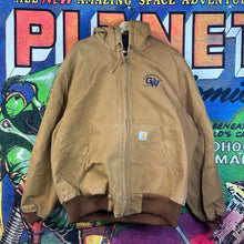 Load image into Gallery viewer, Carhartt Khaki Hooded Jacket Size Large

