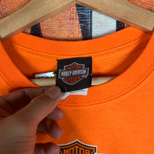 Load image into Gallery viewer, 2008 Harley Davidson Eagle Orange Tee Size L
